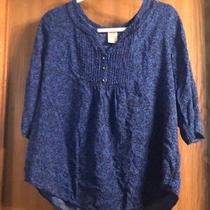 Blue and black blouse